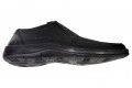 Pantofi lati usori din piele naturala negri si talpa cusuta poliuretan EPA