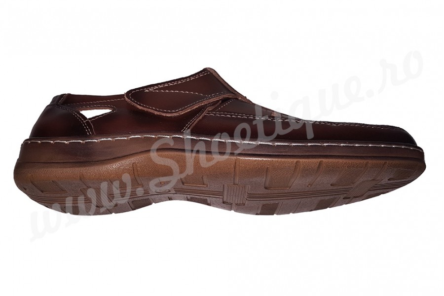 Pantofi vara piele naturala maro - shoetique.ro