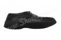 Pantofi usori si lati din piele naturala negri cu siret talpa EPA