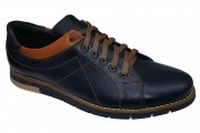 Pantofi bleumarin casual-sport din piele naturala Yanis